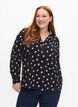 FLASH - Blouse met lange mouwen en print, Blue Double Dot, Model image number 0