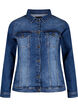 Korte denim jas in katoen, Blue denim, Packshot image number 0