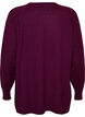 Gebreide top met ronde hals en ingebreid patroon, Rood, Packshot image number 1