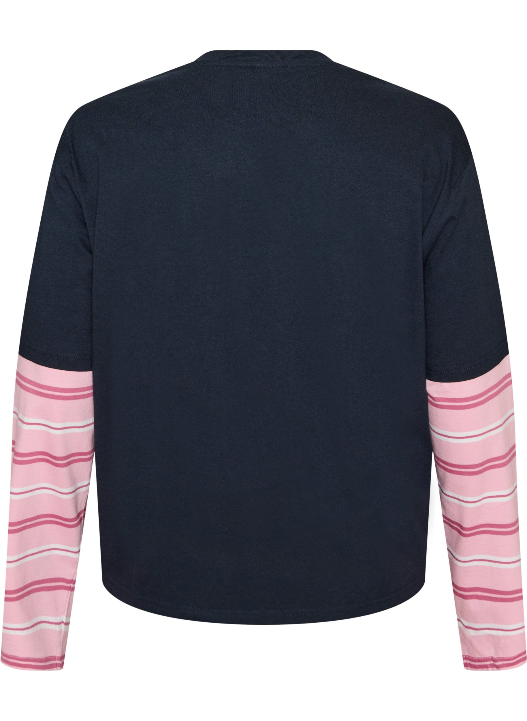 ZizziT-shirt met een sportieve gelaagde look, Blauw, Packshot image number 1