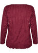 Jersey blouse met een golvende textuur, Rood, Packshot image number 1