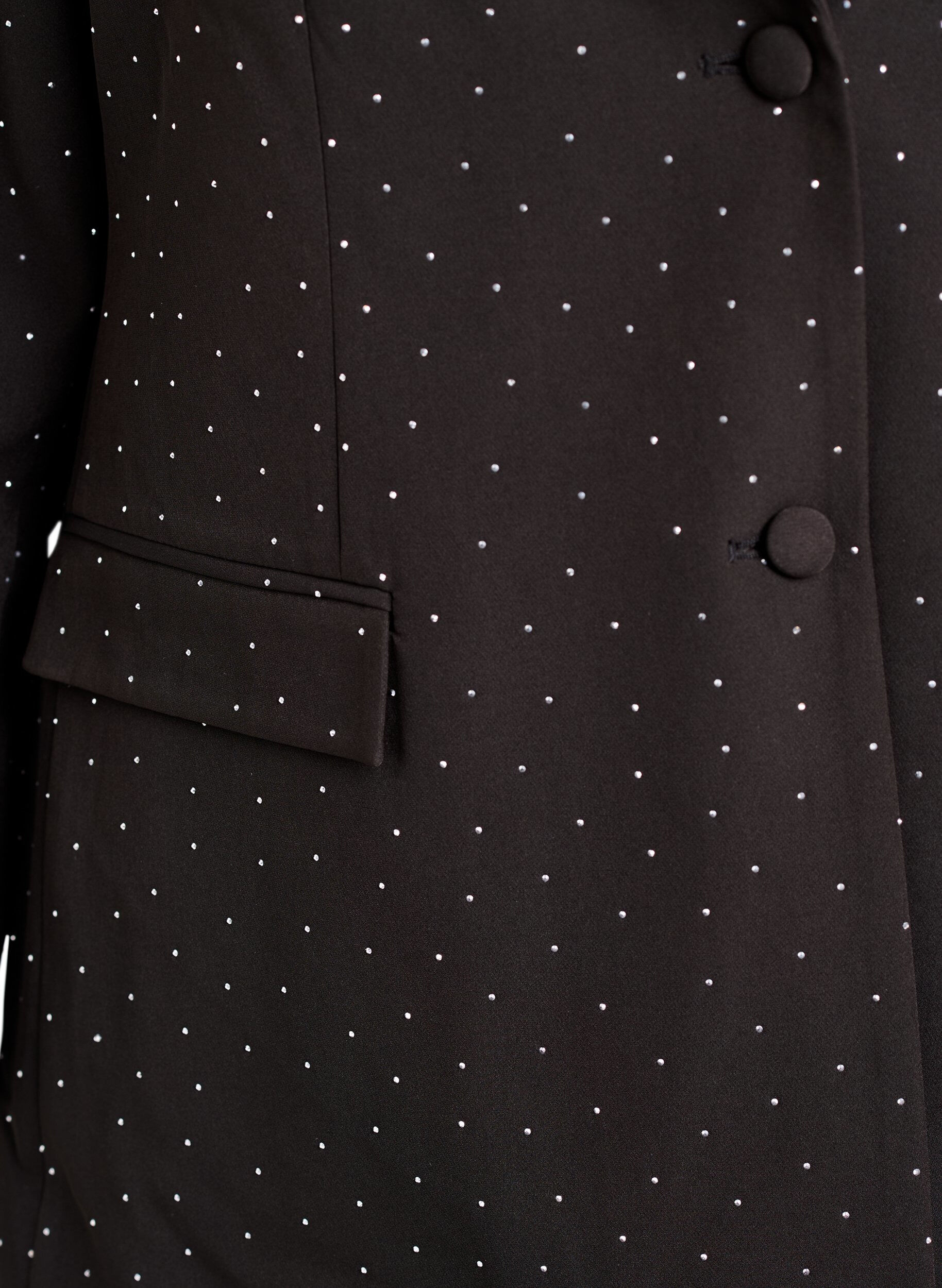 Zizzi Blazer met strass-steentjes, Zwart, Packshot image number 2
