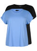 Tweepack T-shirts met korte mouwen, Blauw, Packshot image number 0