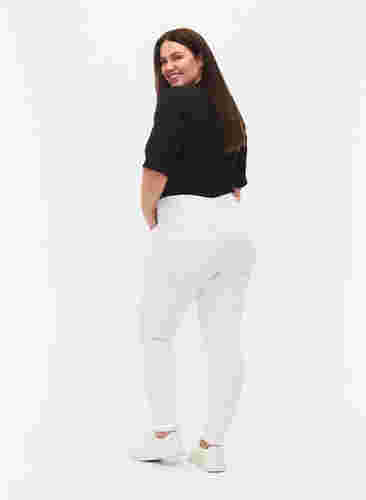 Super slim Amy jeans met hoge taille, White, Model image number 1