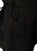 Blouse in een katoenmix met V-hals en striklint, Zwart, Packshot image number 3
