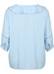Blouse met 3/4 mouwen en kant, Chambray Blue, Packshot image number 1