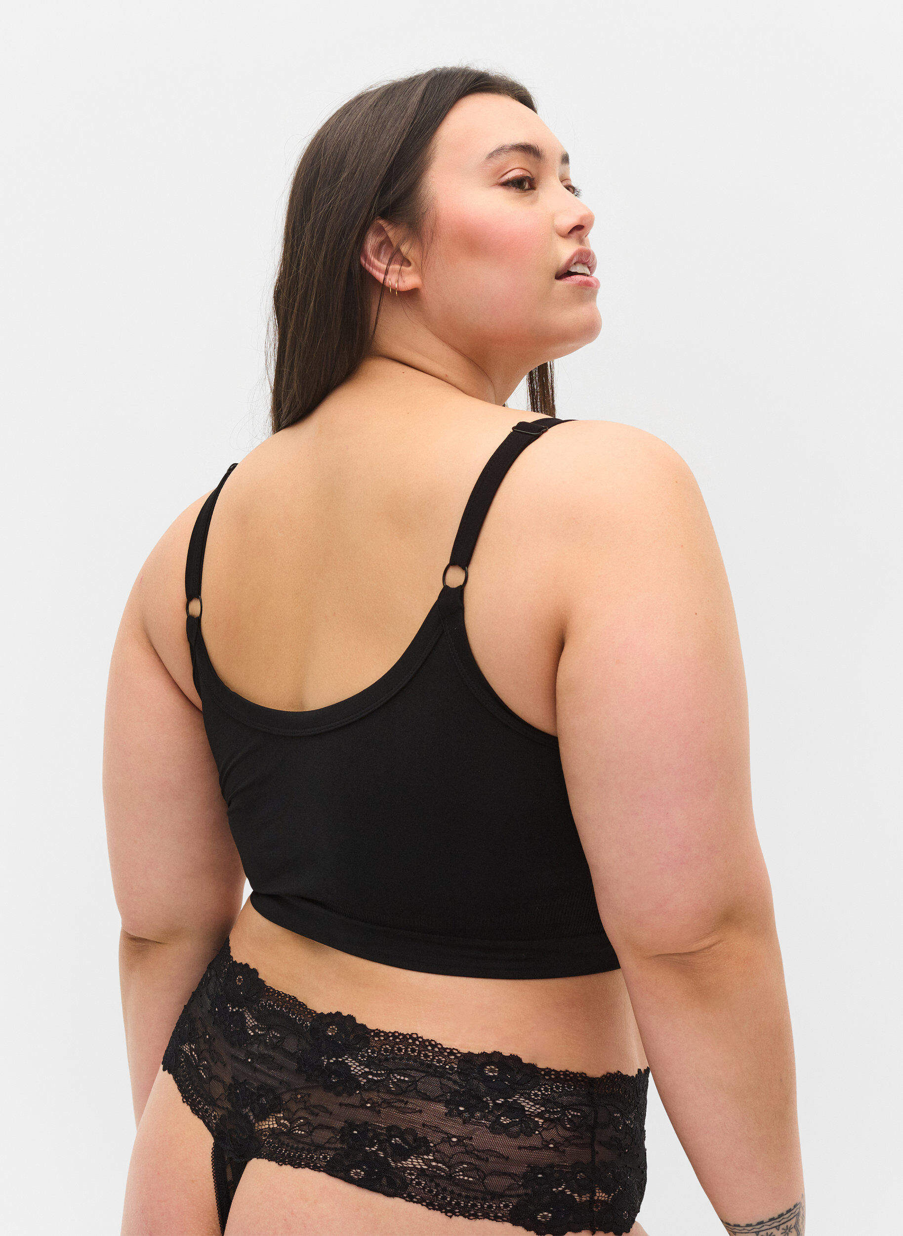 Zizzi 2-pack g-string onderbroeken, Zwart, Model image number 1