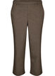 Broek met klein ruitpatroon en rechte pijpen, Bruin, Packshot image number 0