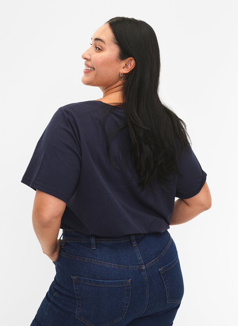 FLASH - T-shirt met motief, Navy Blazer, Model image number 1