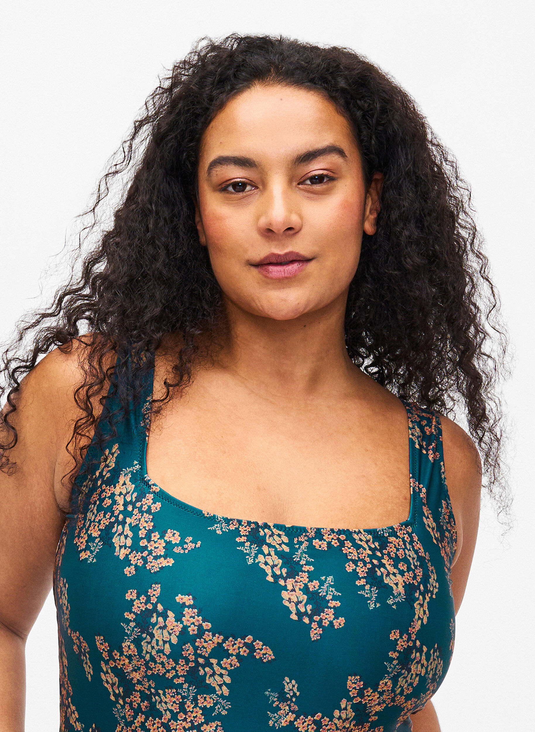 Zizzi Badpak met bloemenprint, Zebra Flower, Model image number 2