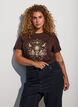 Katoenen T-shirt met print aan de voorkant, Bruin, Model image number 0