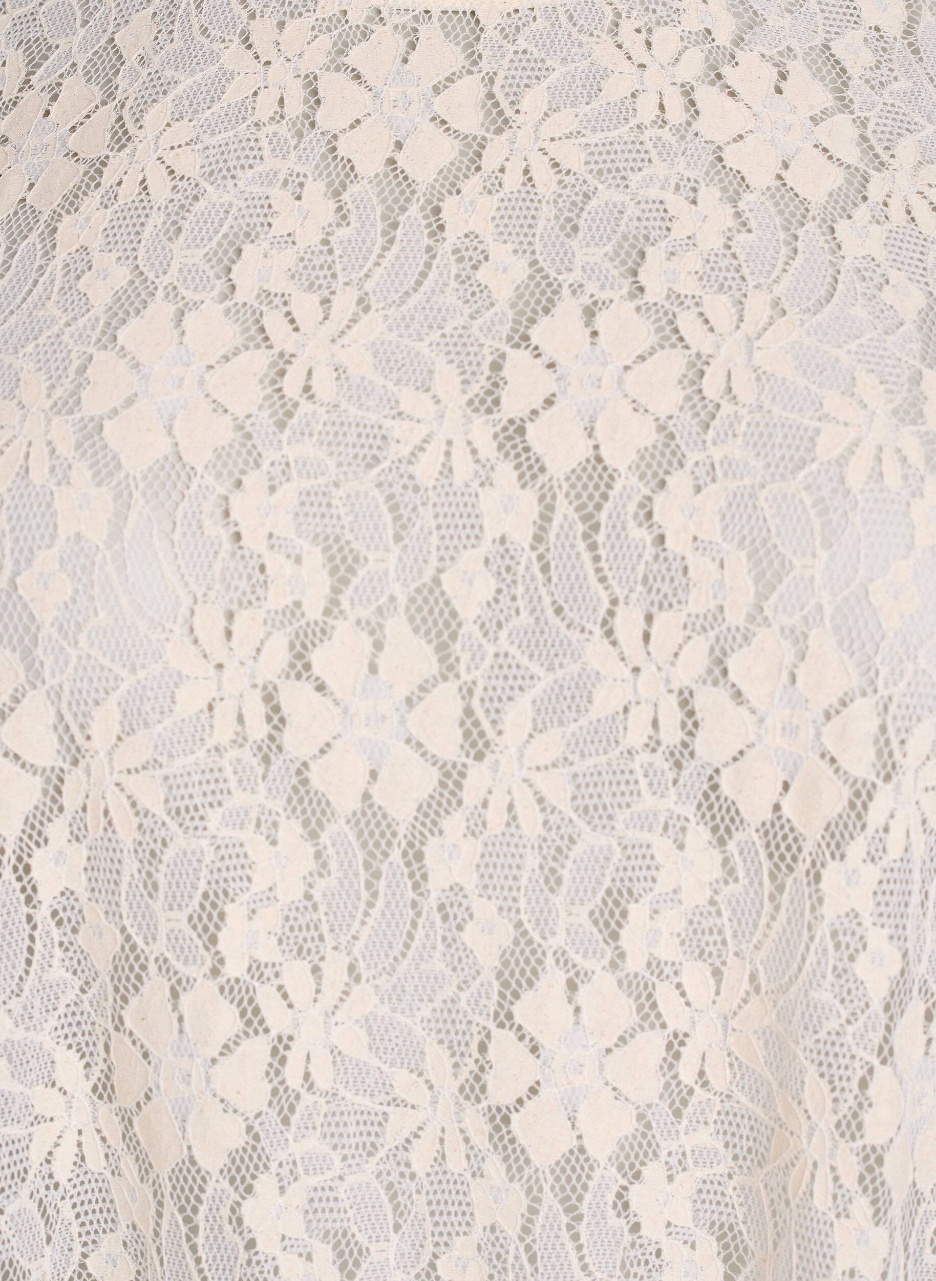 Zizzi Kantblouse met 3/4 mouwen, Vanille, Packshot image number 2