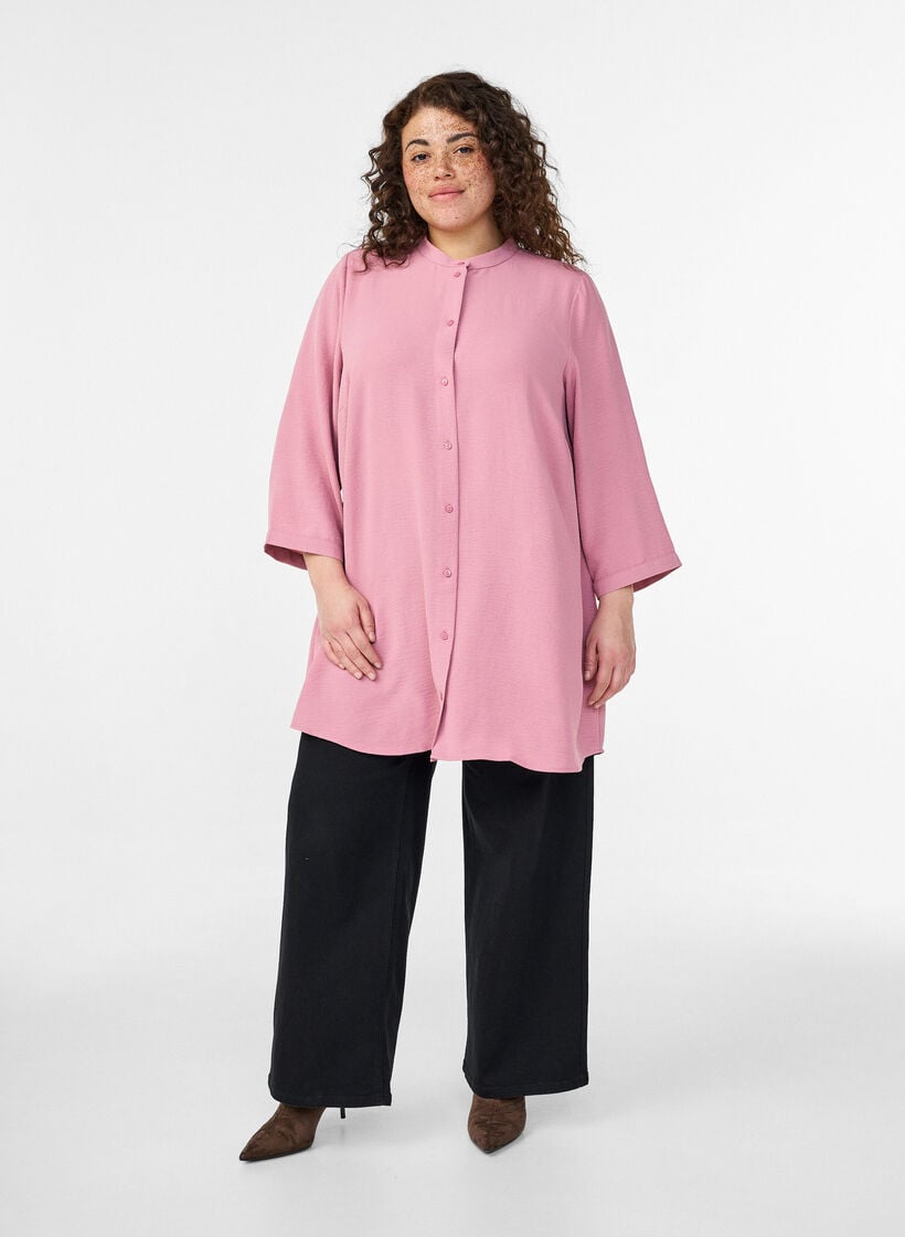 Tuniek met 3/4 mouwen, Roze, Model image number 1