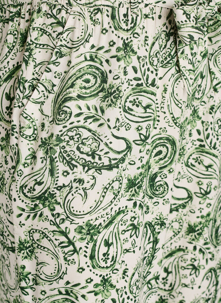 Viscose broek met hoge taille, Groen, Packshot image number 2