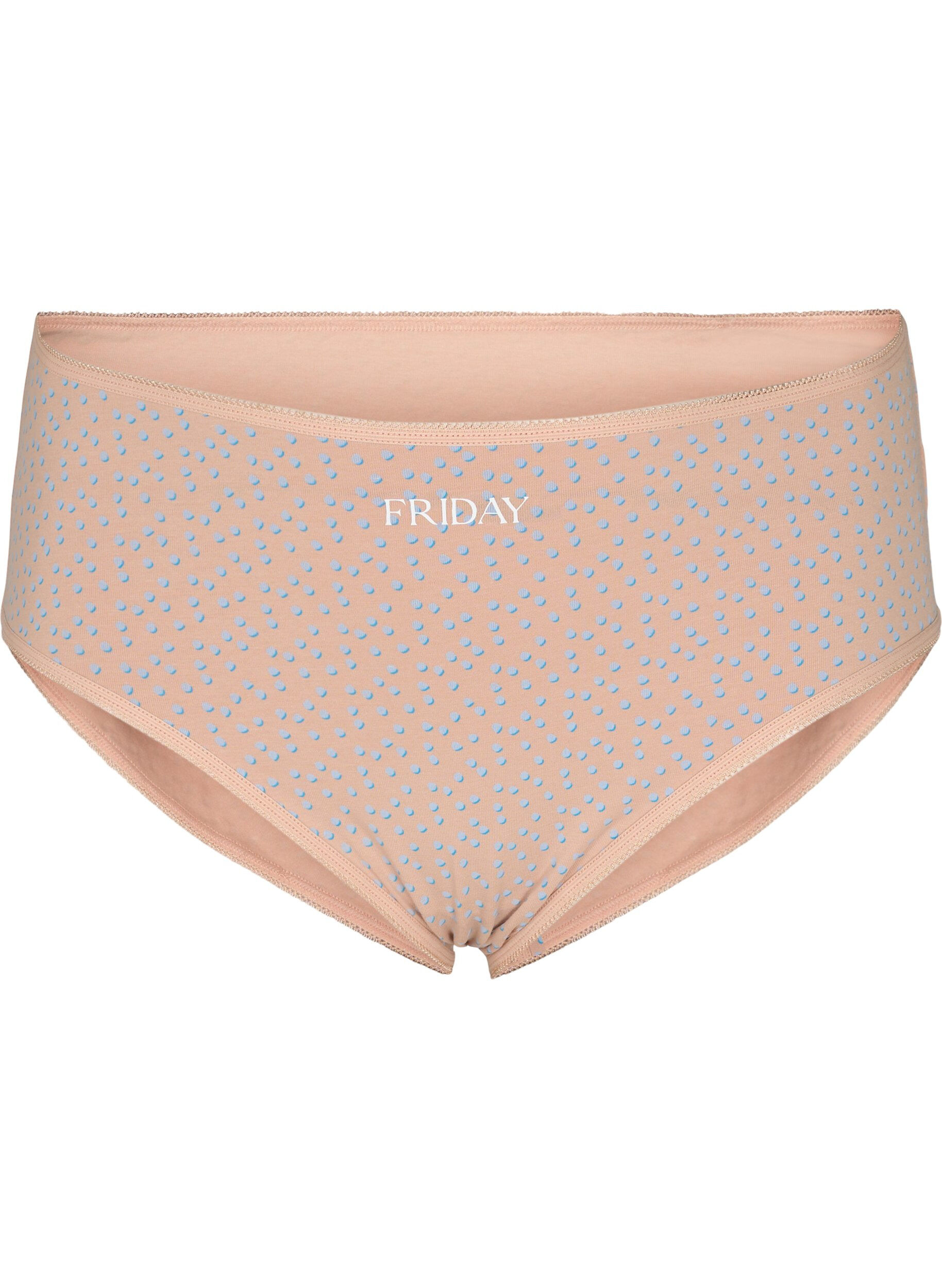 Zizzi Set van 7 slips met normale taille, Blue Multi Pack , Packshot image number 3