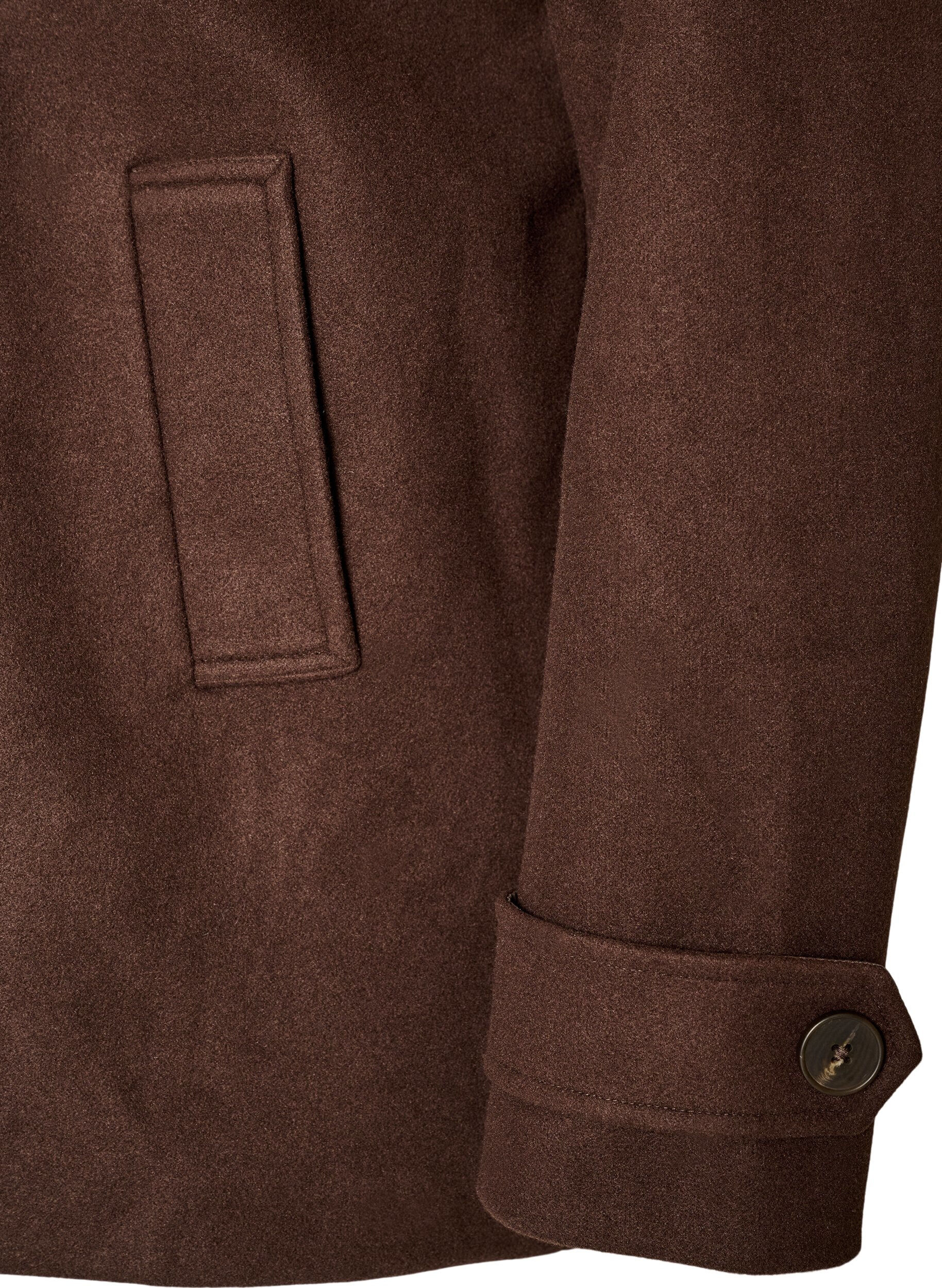 ZizziKorte jas met dubbele knoopsluiting, Bruin, Packshot image number 3