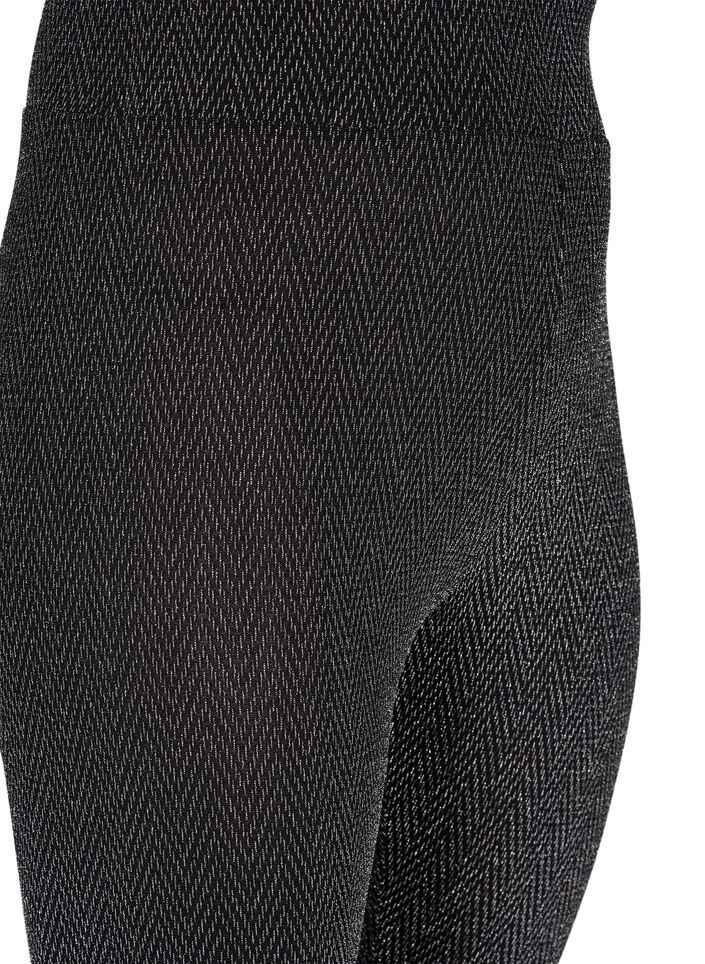 Legging met glitterpatroon, Silver ZigZagShimmer, Packshot image number 2