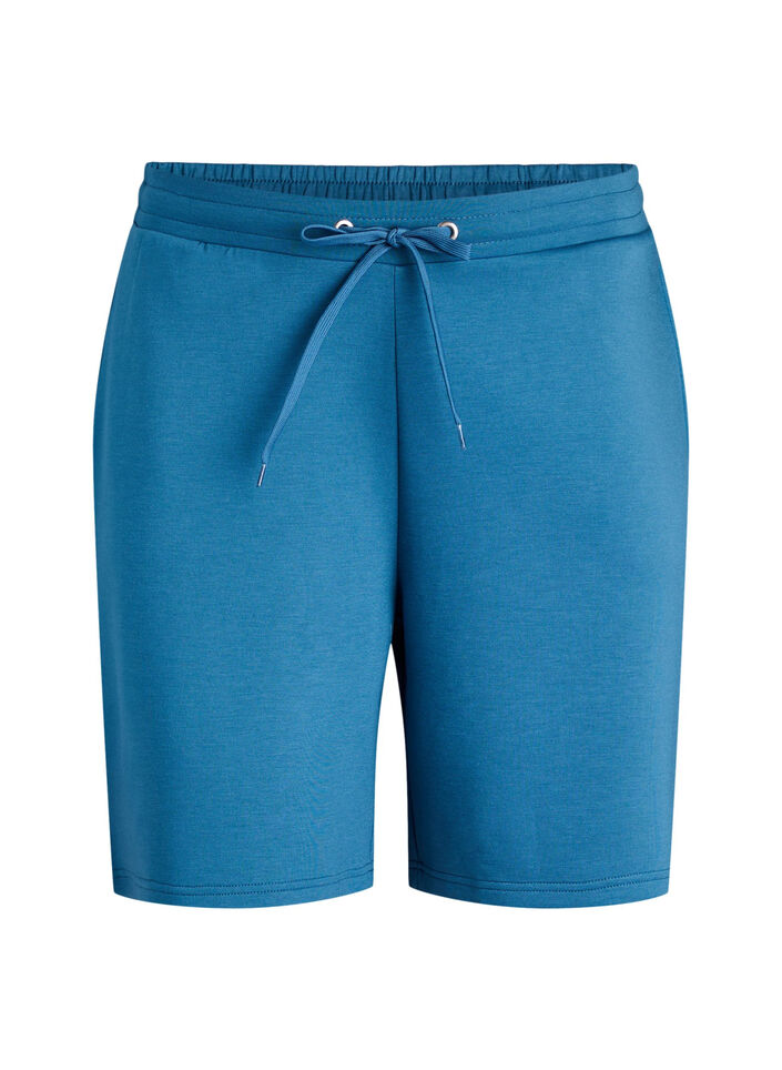 Shorts van modalmix met zakken, Blauw, Packshot image number 0
