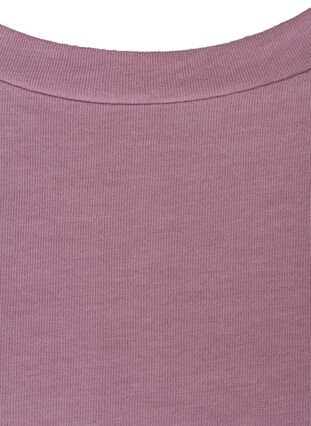 T-shirt met mix van katoen, Lavender Mist Mel., Packshot image number 2