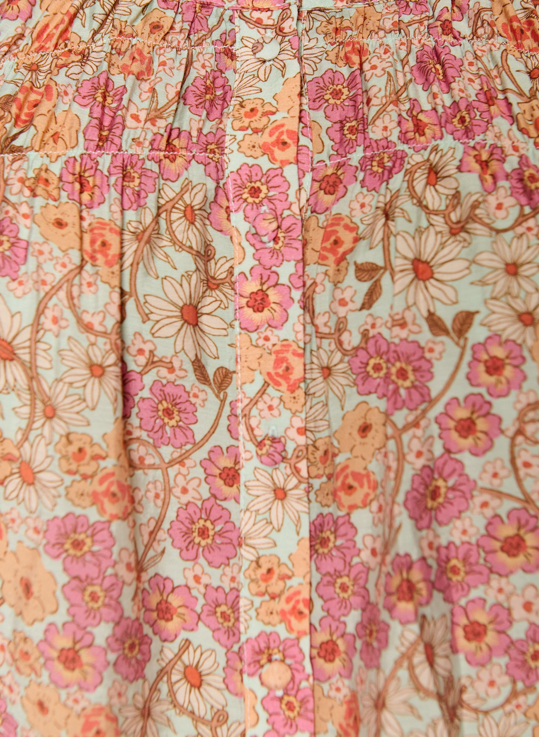 ZizziBlouse met bloemenprint van viscose, Oranje, Packshot image number 2
