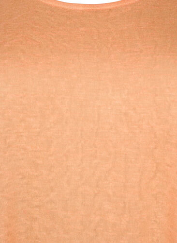 Top met structuur en ronde hals, Mock Orange, Packshot image number 2