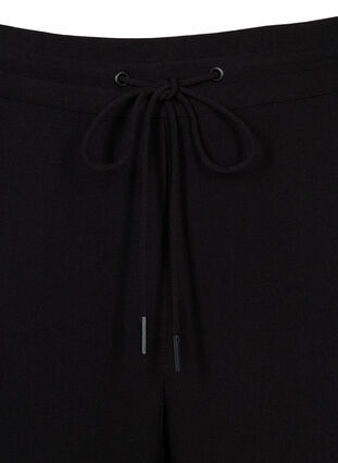 Klassieke broek met trekkoord in de taille, Black, Packshot image number 2