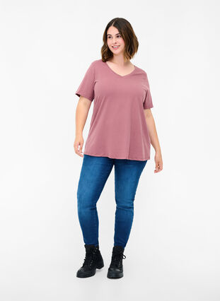 Basic t-shirt, Rose Taupe, Model image number 2