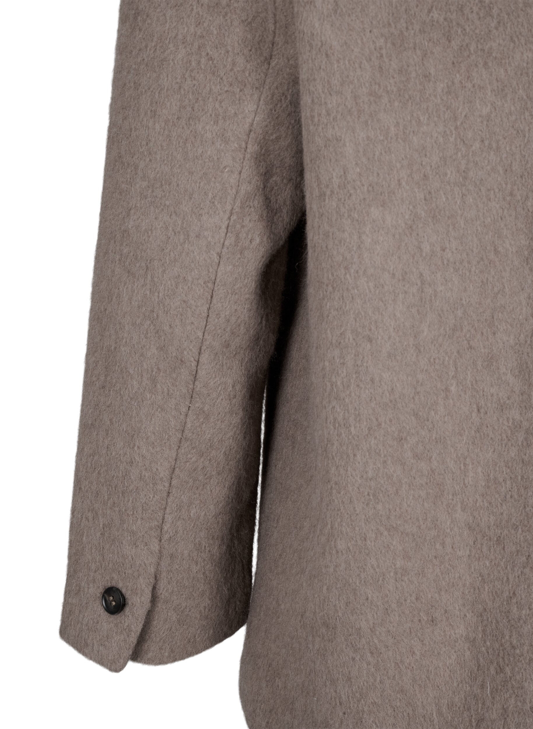 Zizzi Wollen blazer met geborstelde textuur, Grijs, Packshot image number 3