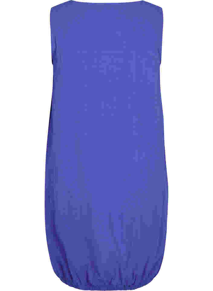 Mouwloze katoenen jurk, Dazzling Blue, Packshot image number 1