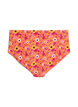 Hoge taille bikinibroekjes met patroon, Oranje, Packshot image number 1