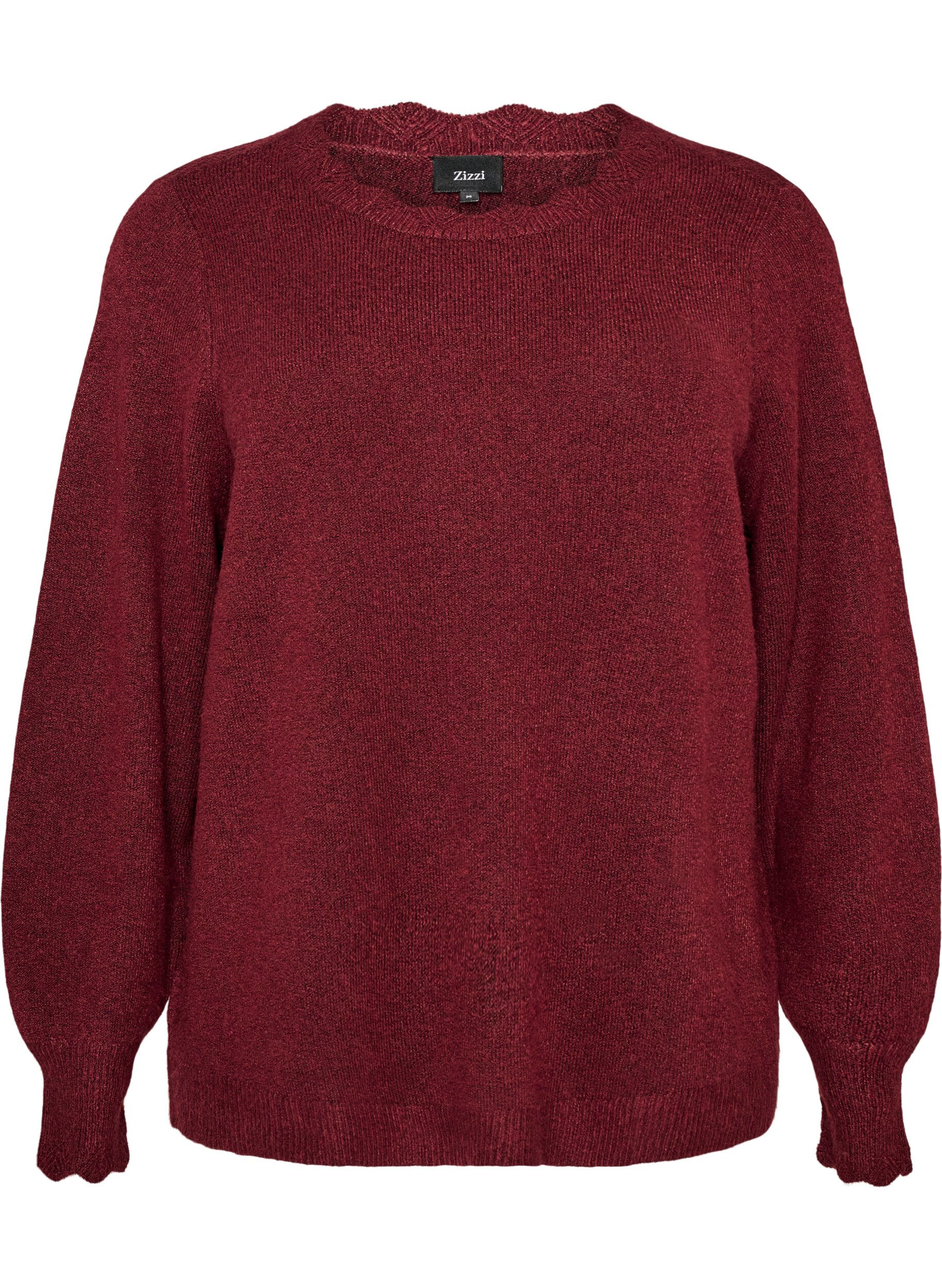 Gebreide blouse met golvende randen
