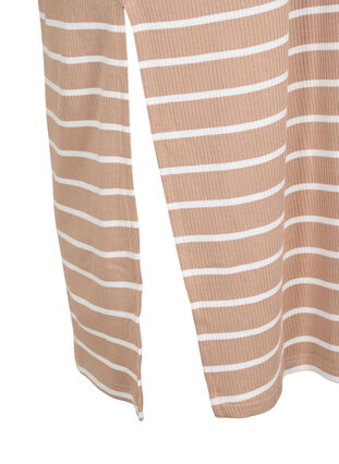 Mouwloze geribde jurk van viscose, Natural W. Stripe, Packshot image number 3