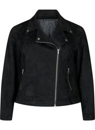 Bikerjas van imitatiesuède, Black