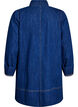 Korte denimjurk met kraag en knoopsluiting, Blauw, Packshot image number 1