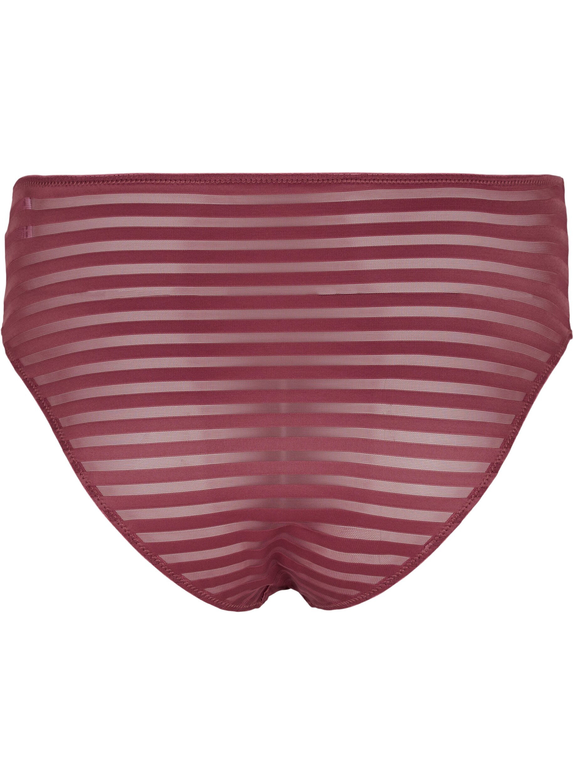 Zizzi Gestreepte tai slip met normale taille, Nocturne ASS, Packshot image number 1