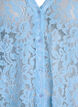 Kanten blouse met korte mouwen en V-hals, Blauw, Packshot image number 2