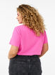Effen basic katoenen T-shirt, Roze, Model image number 2