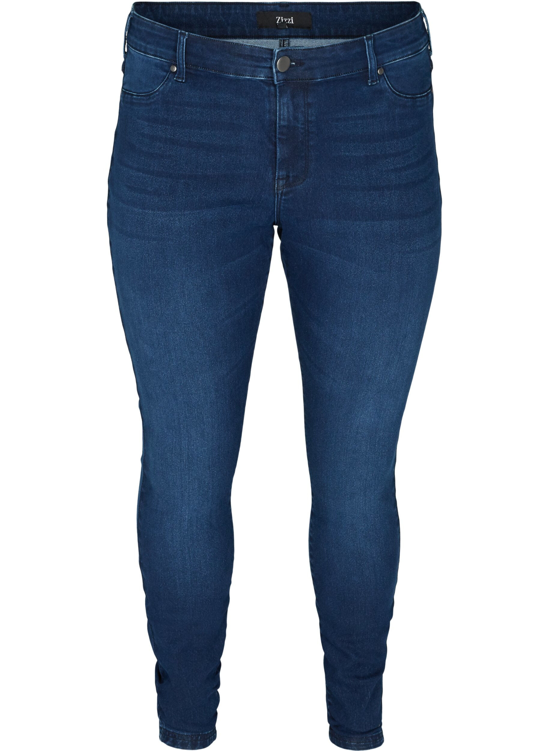 Zizzi Jeggings in katoenmix, Dark blue denim, Packshot image number 0