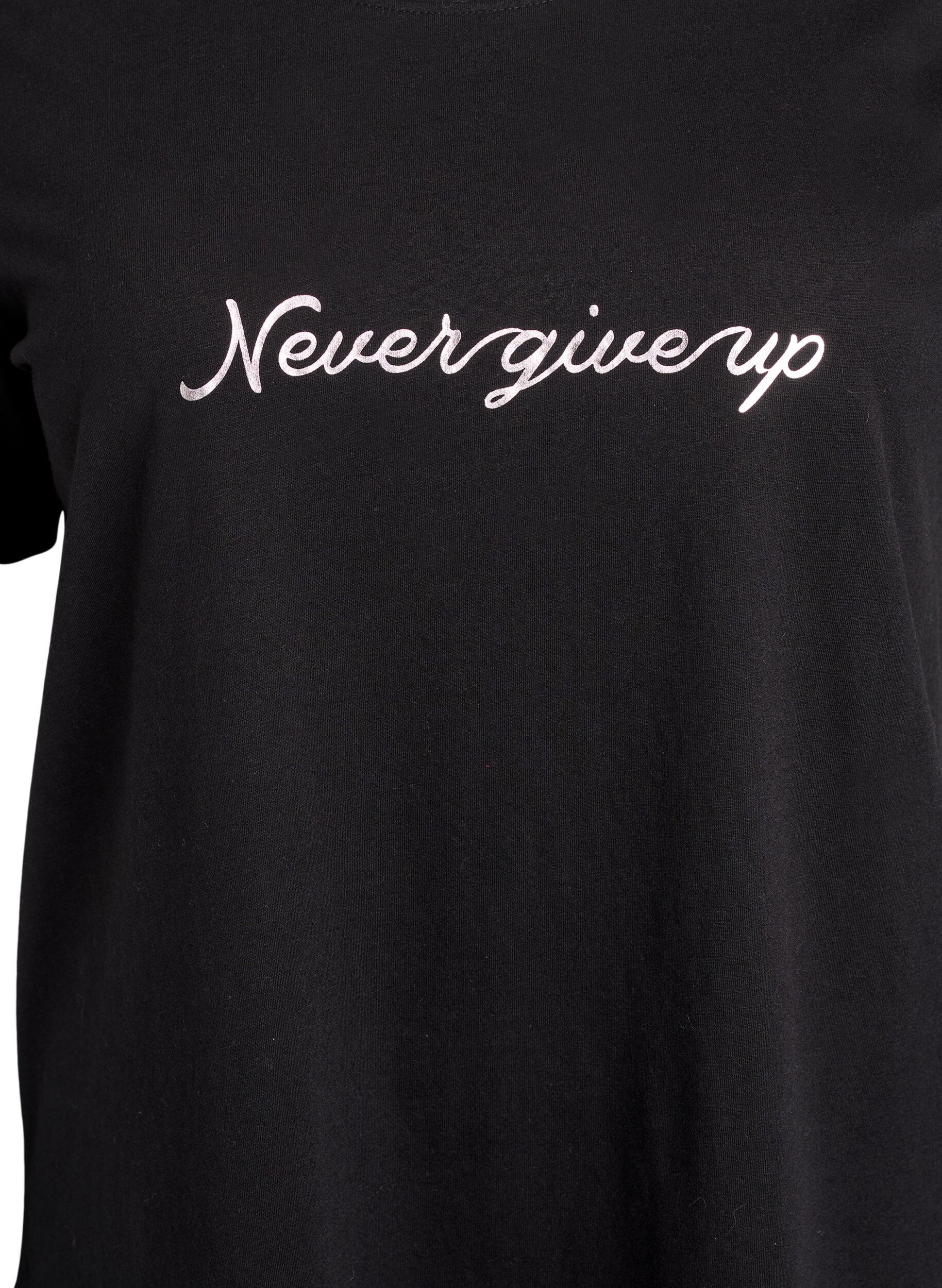 ZizziT-shirt met print, Zwart, Packshot image number 2