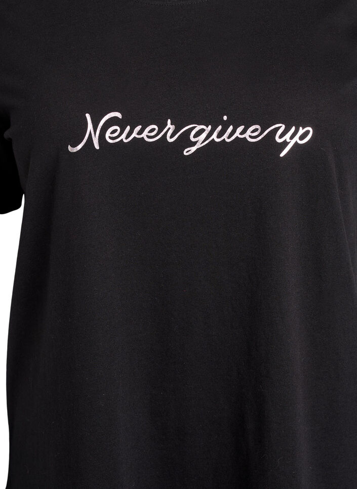 T-shirt met print, Zwart, Packshot image number 2