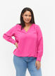 Viscose blouse met v-hals, Raspberry Rose, Model image number 0