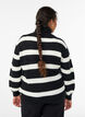 Gebreide trui met hoge hals en rits, Zwart, Model image number 2