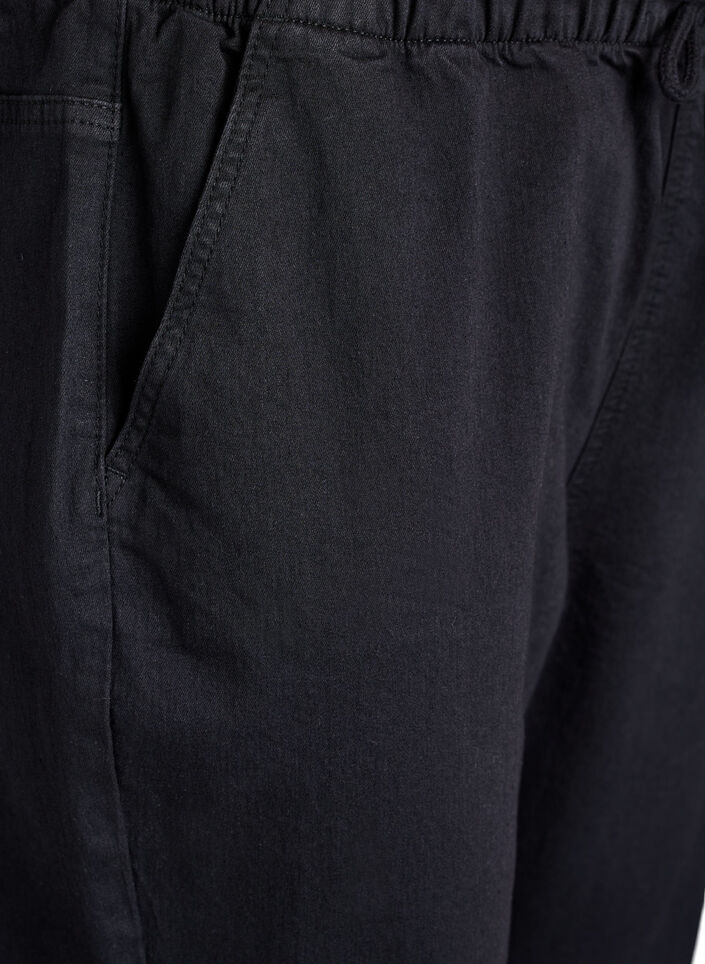 Denim joggers met zakken, Zwart, Packshot image number 2