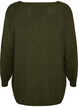 Gebreide blouse met knopen aan de zijkant, Groen, Packshot image number 1
