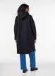 Sweatshirt jurk met capuchon en zakken, Zwart, Model image number 1