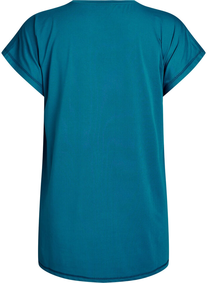 Lang workout T-shirt, Blauw, Packshot image number 1