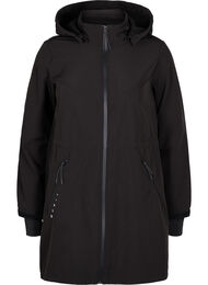 Softshell jas met bijpassende fleece, Black Solid, Packshot