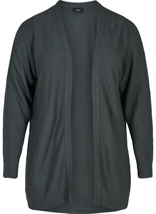 Gebreid vest met patroon, Dark Slate, Packshot image number 0
