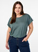 T-shirt met korte mouwen van katoenmix, Groen, Model image number 0