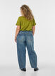 Katoenen T-shirt met tekstbadge, Groen, Model image number 2